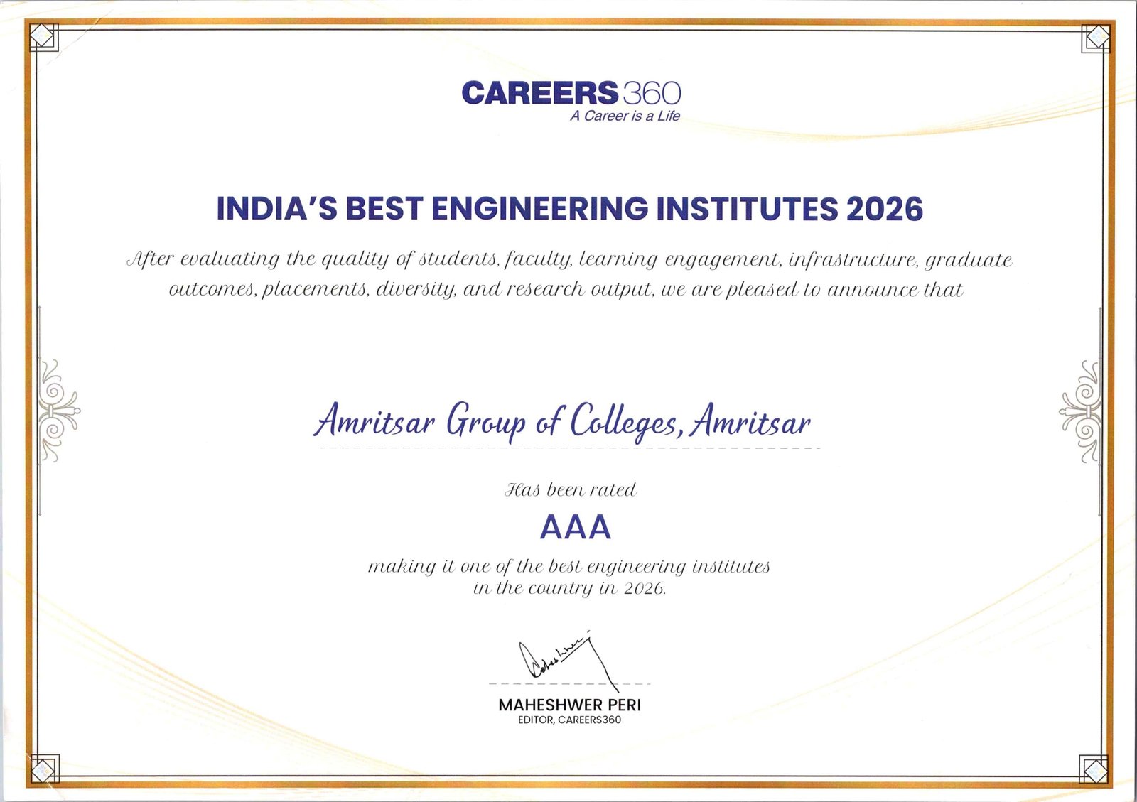carrer Award
